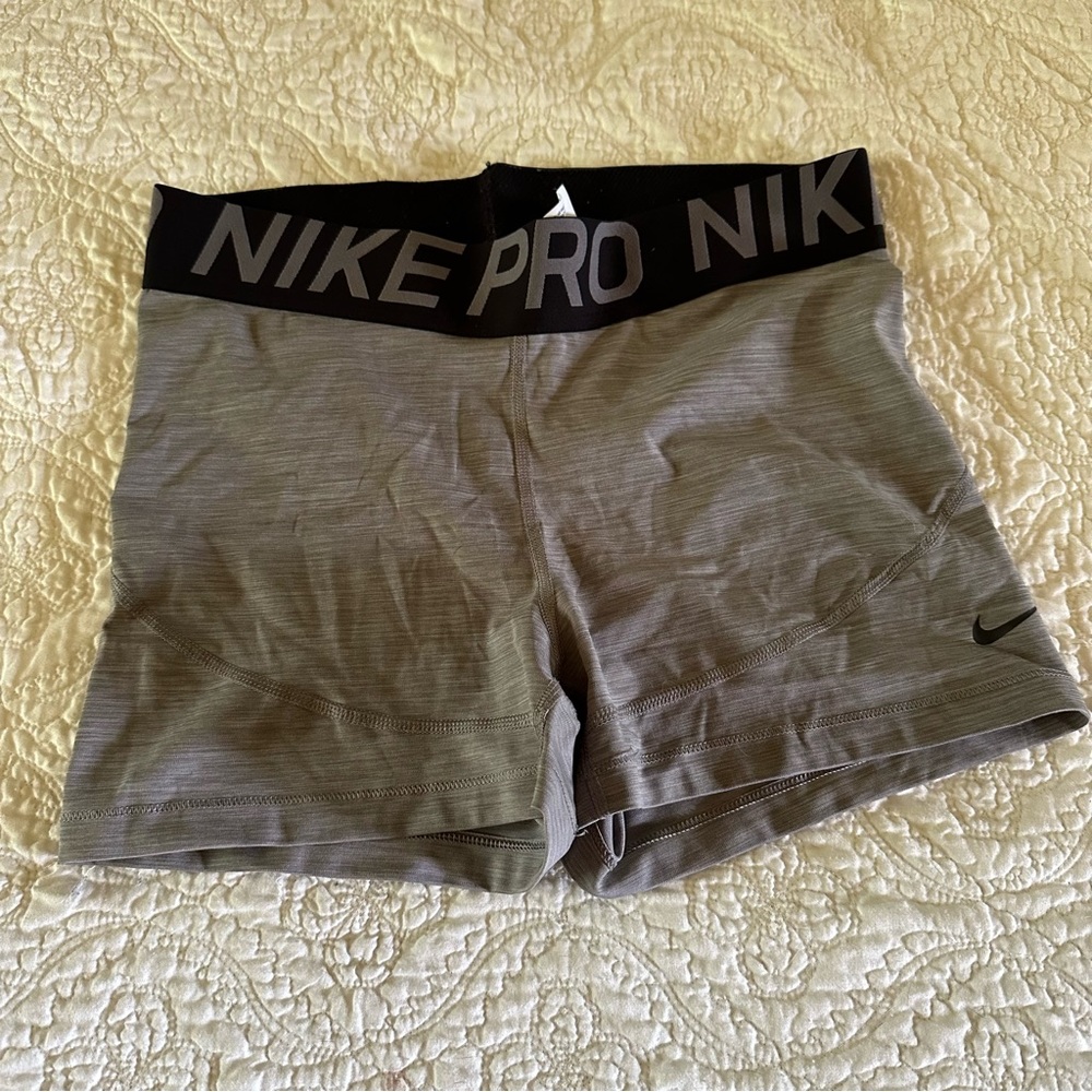 Nike Pro Heather Gray Athletic Shorts